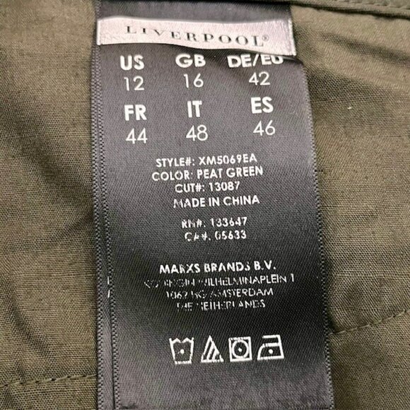 Liverpool Harper Bootcut Dress/Career Pants - Peat (Olive) Green - 12/31 - Picture 9 of 11